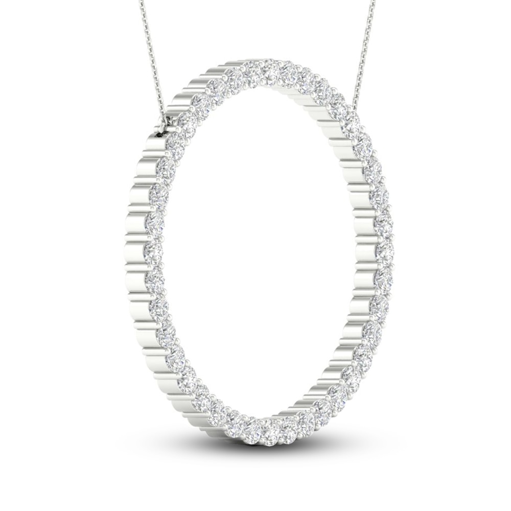 Lab-Created Diamond Necklace 2 ct tw Round 14K White Gold IJUM09IG