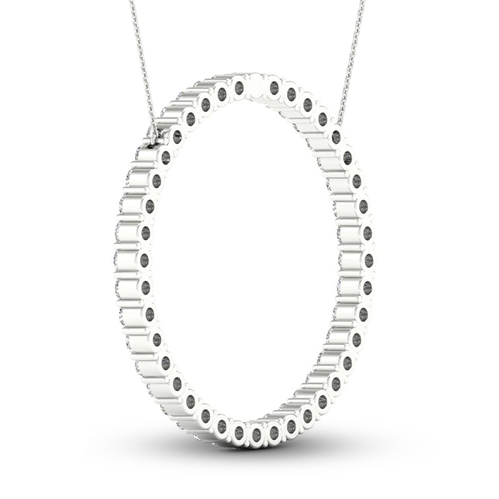 Lab-Created Diamond Necklace 2 ct tw Round 14K White Gold IJUM09IG