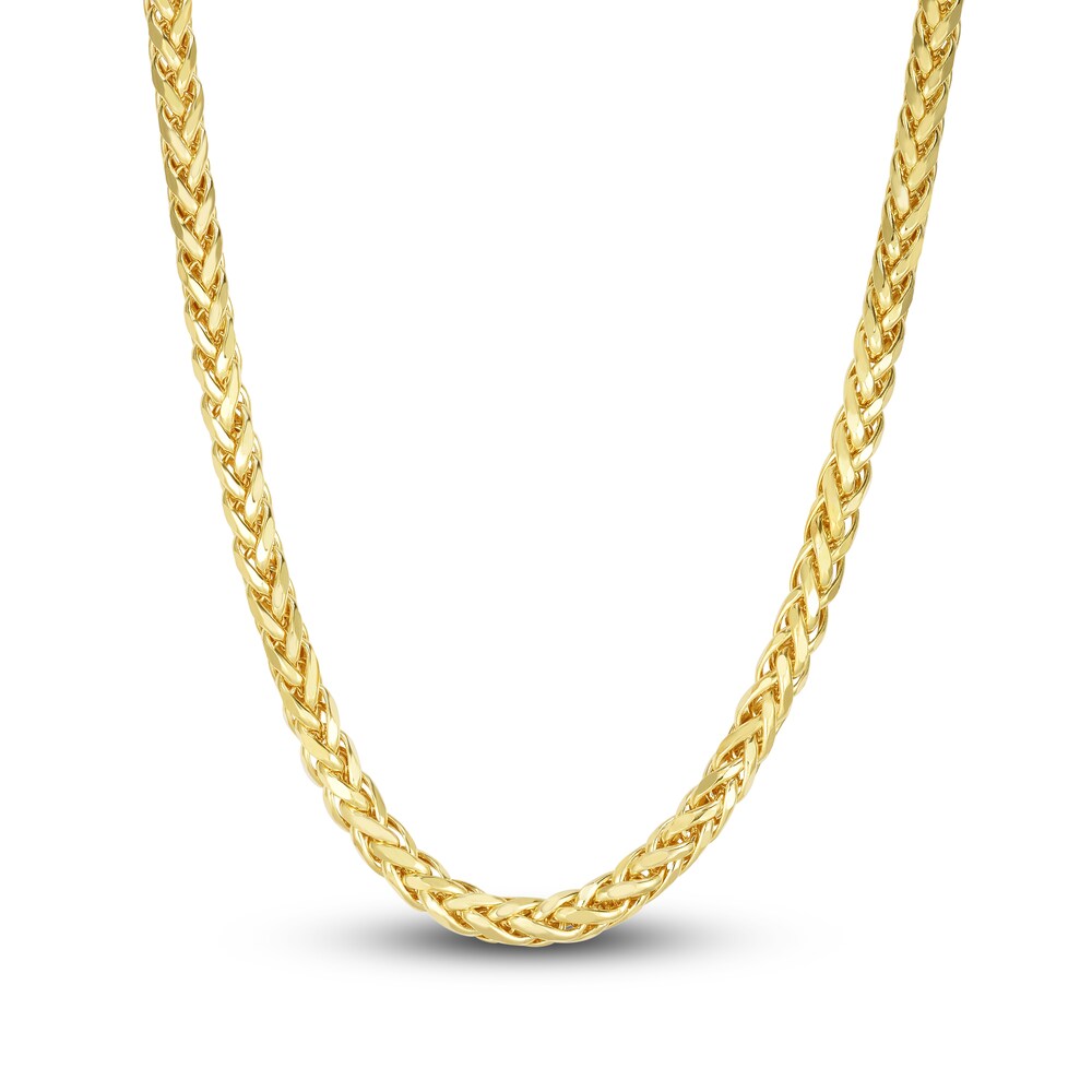 Diamond-Cut Franco Chain Necklace 14K Yellow Gold 24\" Jzr7UNJ7 [Jzr7UNJ7]