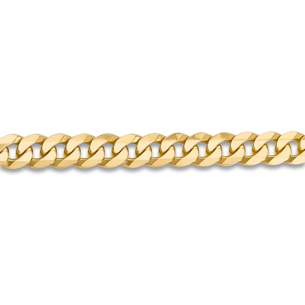 Men\'s Curb Chain Necklace 14K Yellow Gold 22\" 9.5mm KJsbIdfb