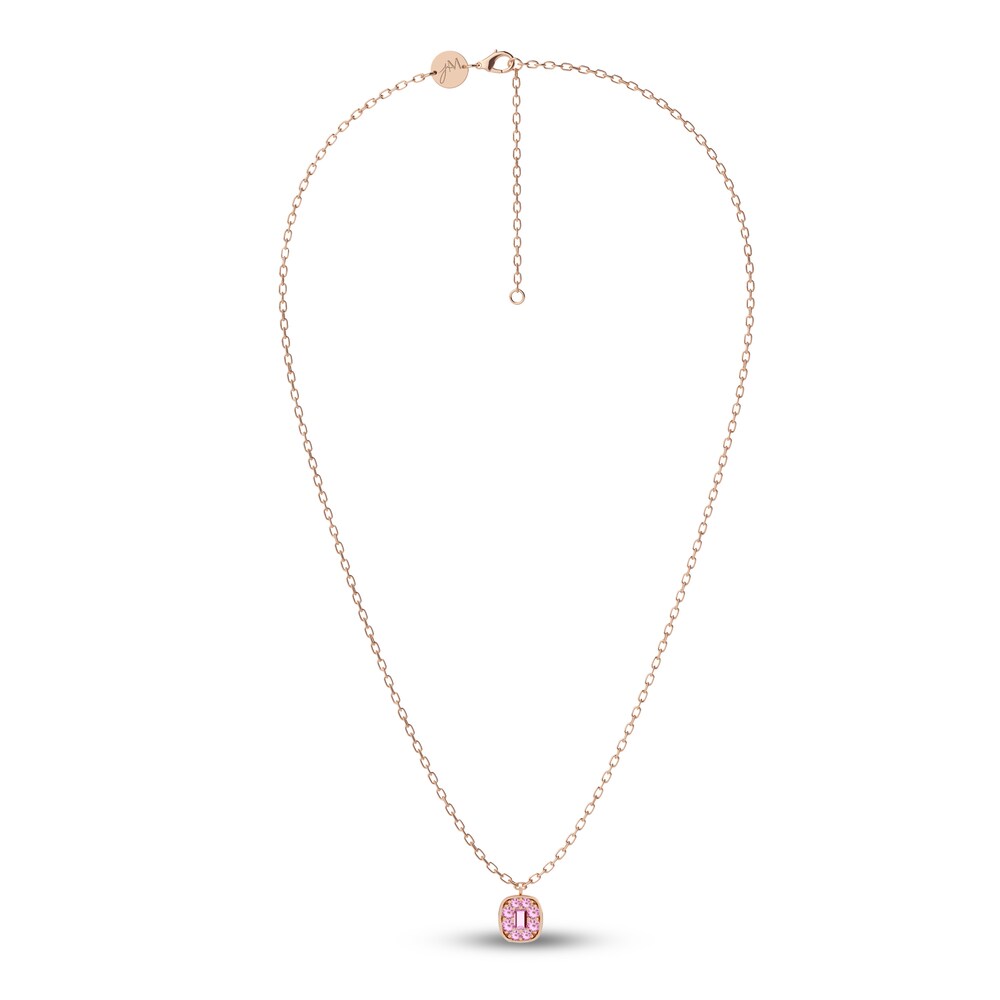 Juliette Maison Natural Pink Tourmaline Pendant Necklace 10K Rose Gold KjN6YAK6