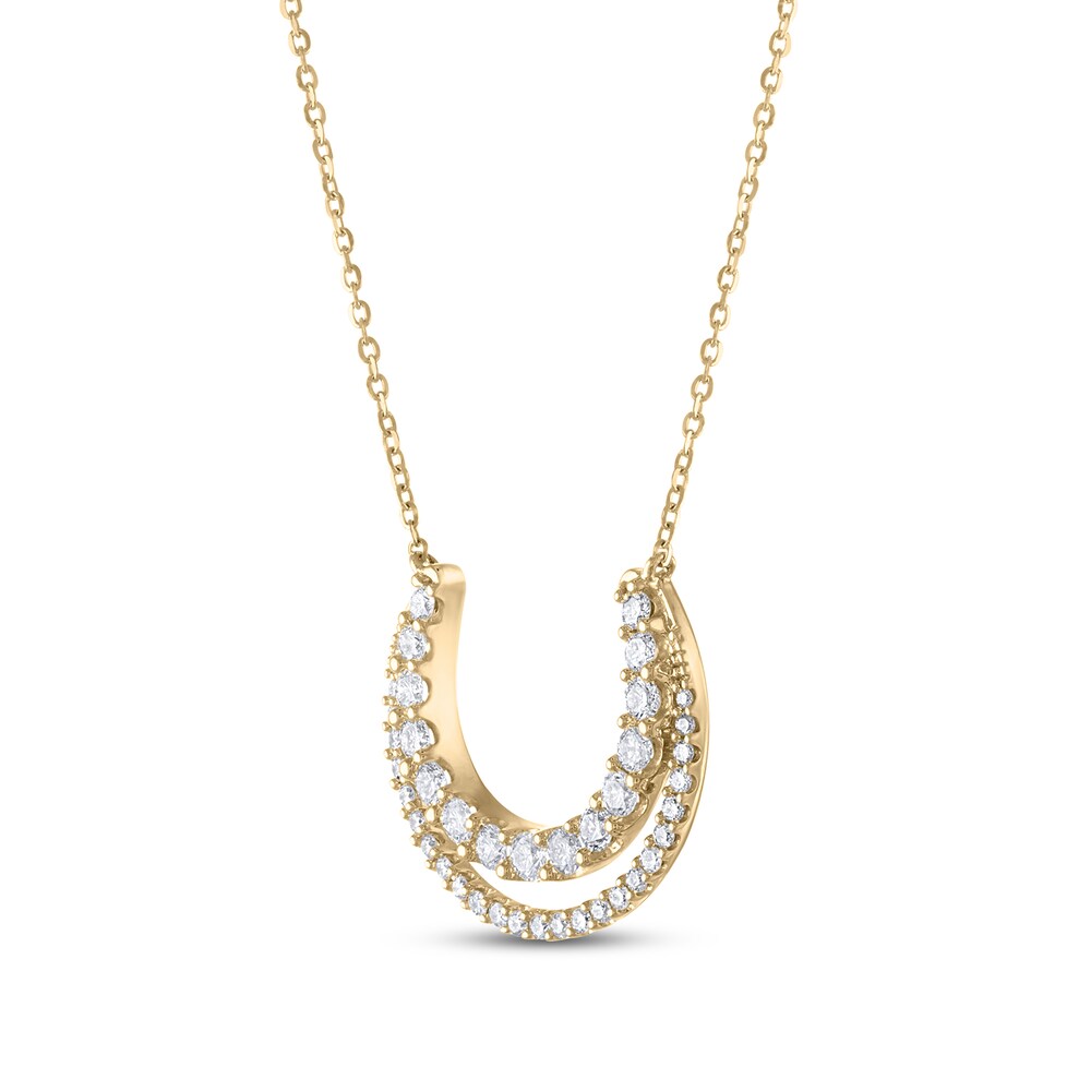 Diamond Necklace 1/2 ct tw Round 10K Yellow Gold L7L4DT1w