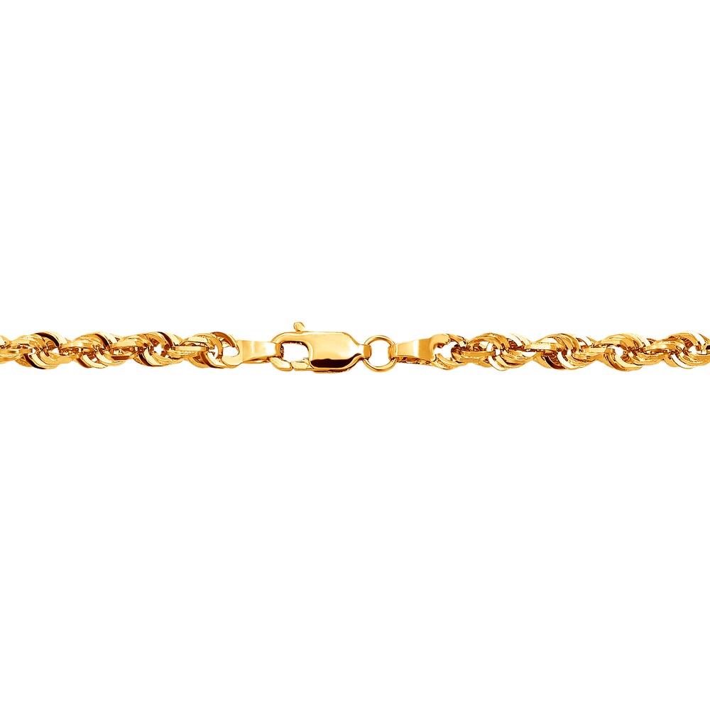 Glitter Rope Necklace 10K Yellow Gold 24\" MH4jv5Uk