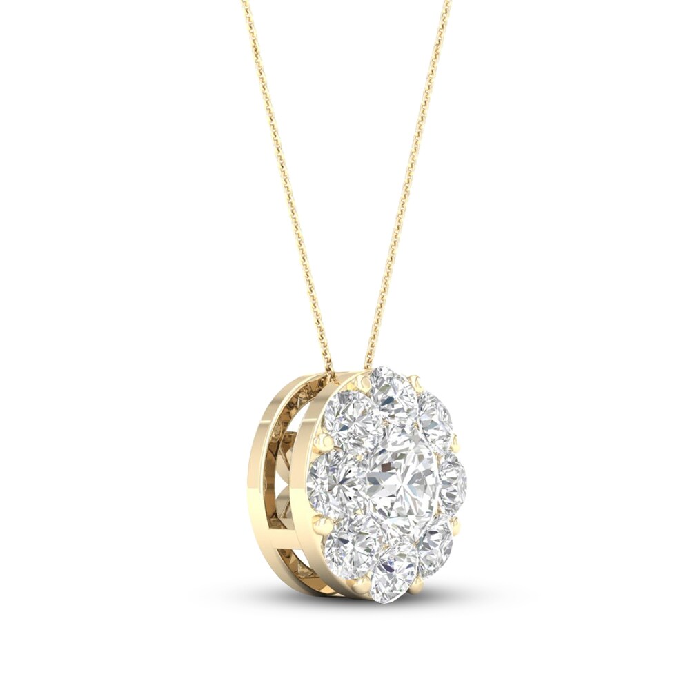 Diamond Necklace 1 ct tw Round 14K Yellow Gold MYJDsw3f