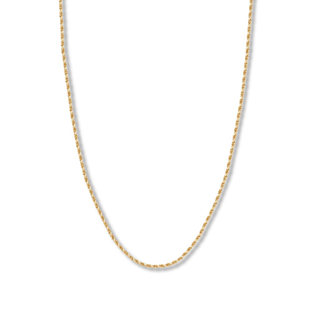 24\" Textured Rope Chain 14K Yellow Gold Appx. 2.3mm NWcP5iG0