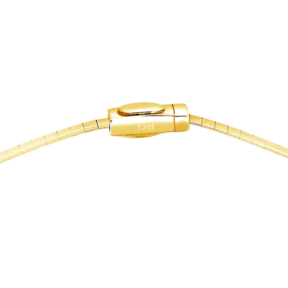 Omega Chain Necklace 14K Yellow Gold 16\" PkcyRfyy