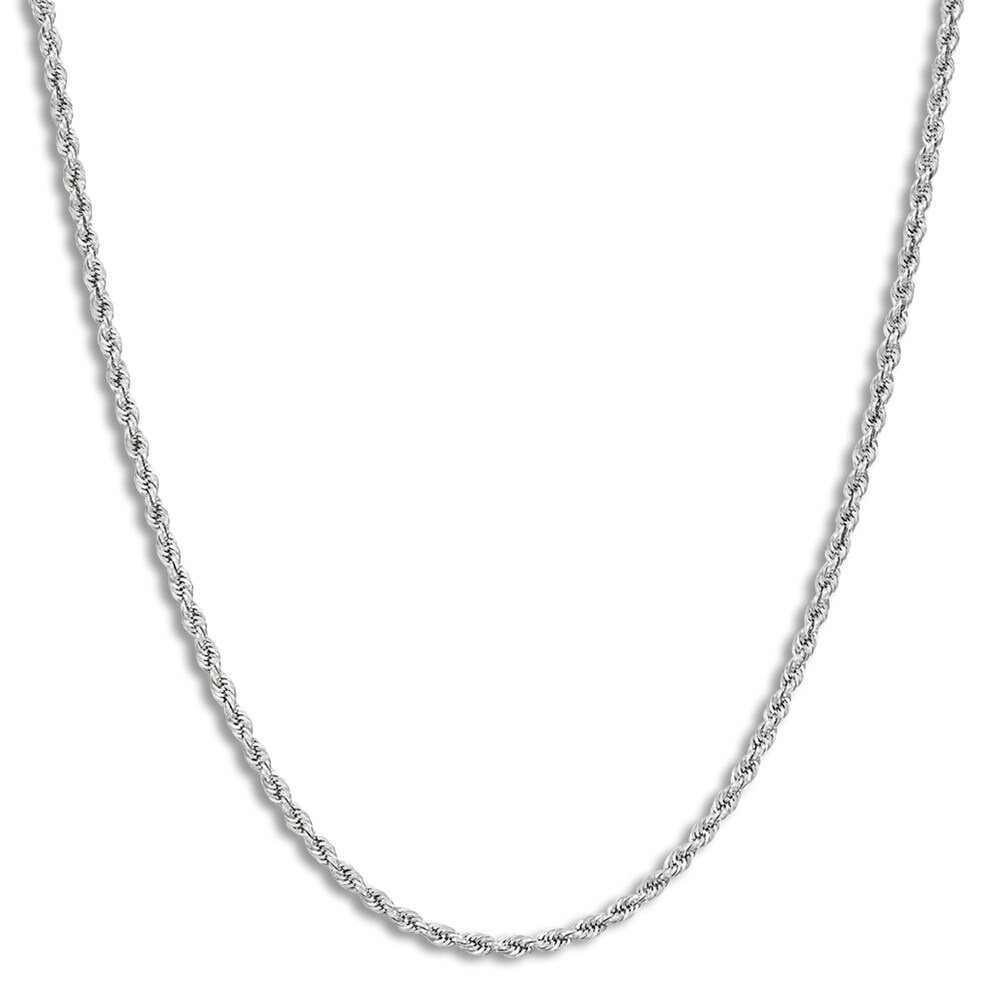 Rope Necklace 14K White Gold 18 Length Q4ZQdk9Z [Q4ZQdk9Z]