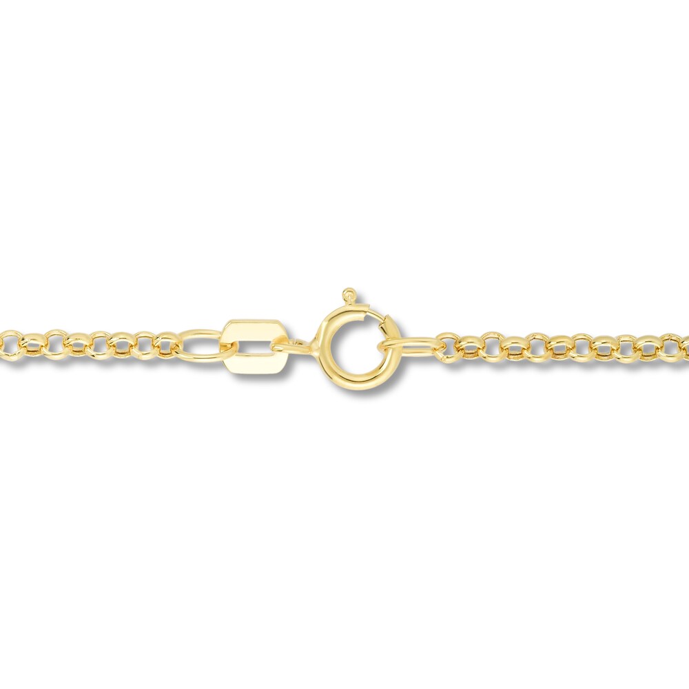 Rolo Chain Necklace 14K Yellow Gold 18\" RC2f47K9