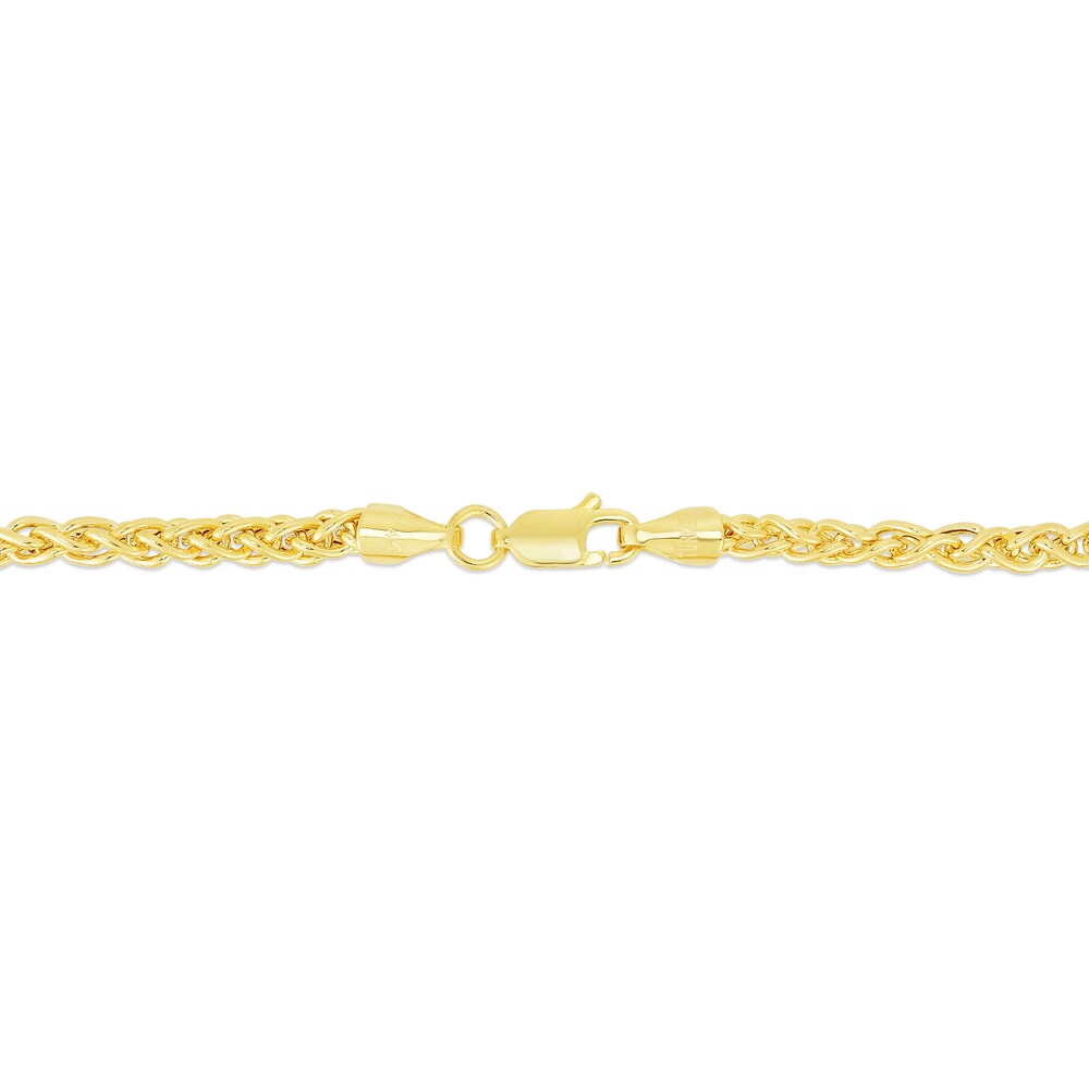 Round Wheat Chain Necklace 14K Yellow Gold 20\" RMCj4go2