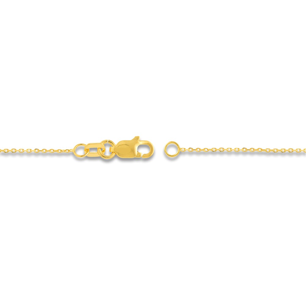 Diamond-Cut Cable Chain Necklace 14K Yellow Gold 16\" RQBDtPrK