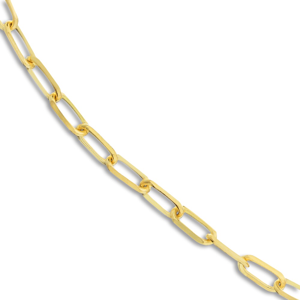 Paper Clip Chain Necklace 18K Yellow Gold 20\" 1.95mm Si6GsB36