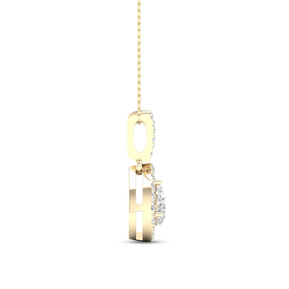 Diamond Necklace 1/4 ct tw Round 10K Yellow Gold SyKhNdms