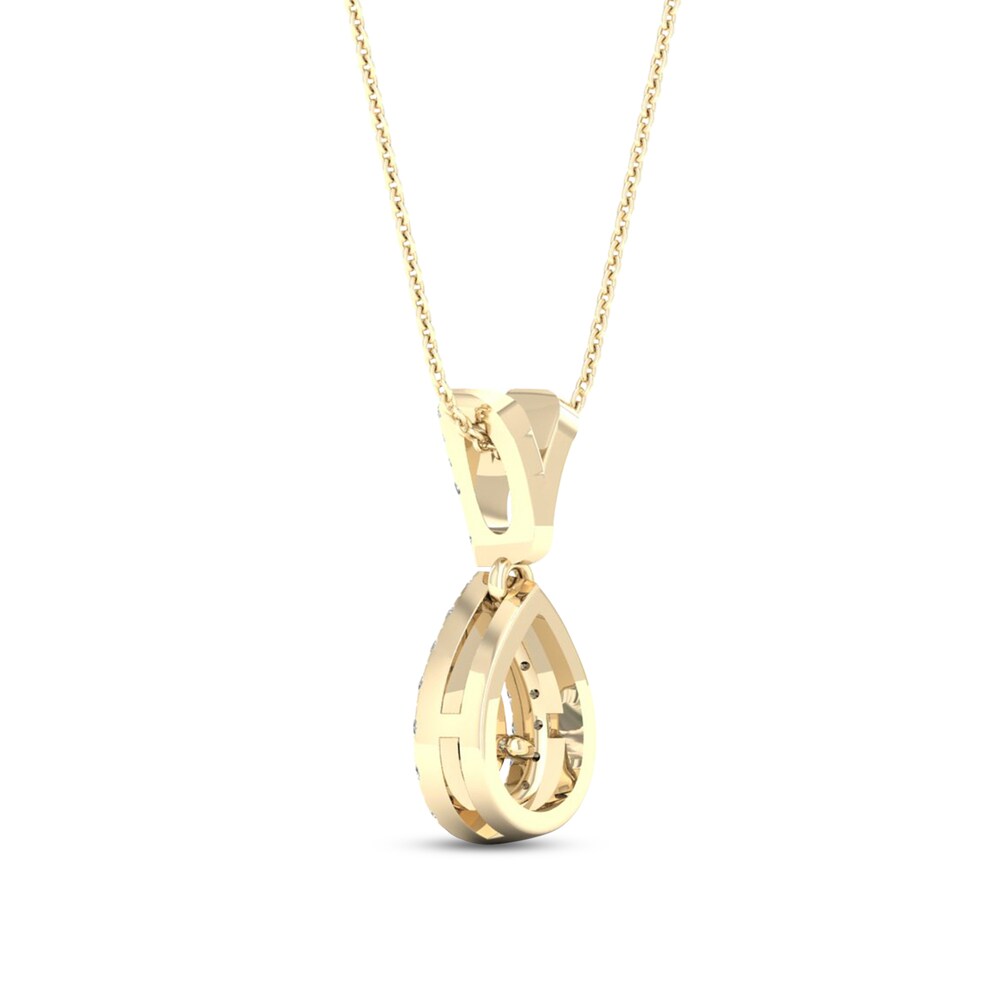 Diamond Necklace 1/4 ct tw Round 10K Yellow Gold SyKhNdms