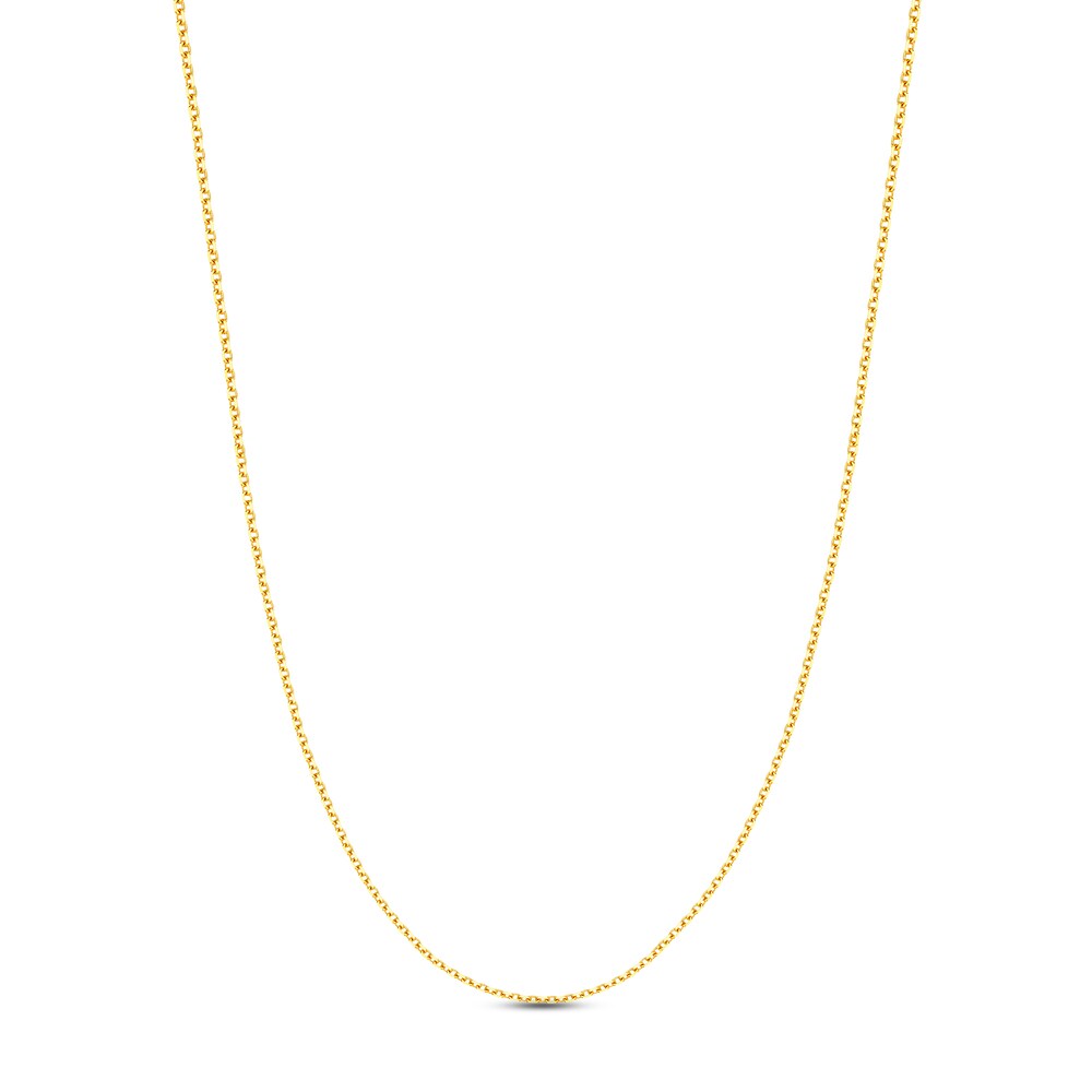 Diamond-Cut Cable Chain Necklace 14K Yellow Gold 18\" TjrmiHib