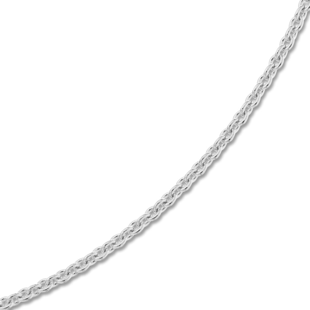 Cable Chain Necklace 18K White Gold 18\" UqYghfSJ