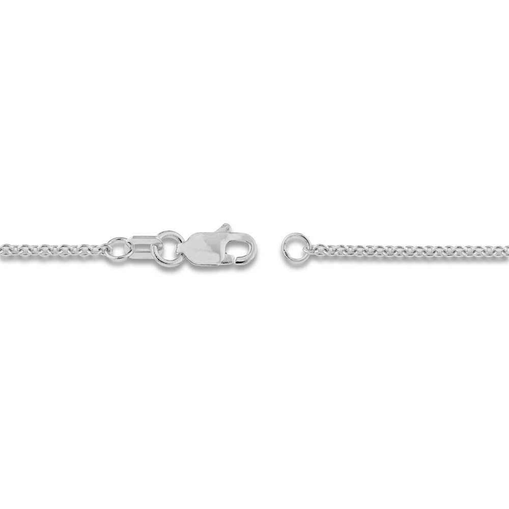 Cable Chain Necklace 18K White Gold 18\" UqYghfSJ