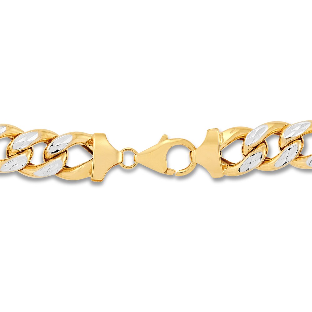 Hollow Cuban Link Chain 10K Yellow Gold VytqG60N