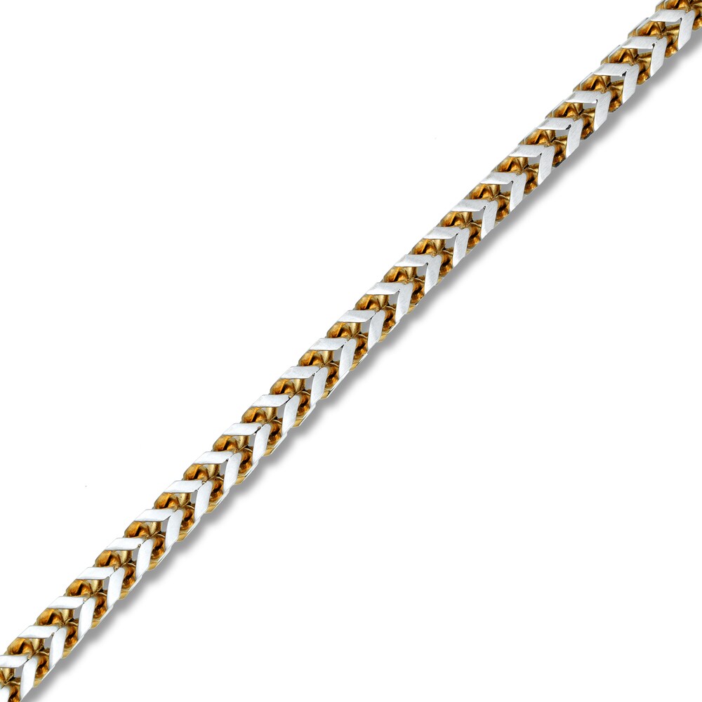 Foxtail Chain Two-Tone Stainless Steel 24\" Xf7TZJEx