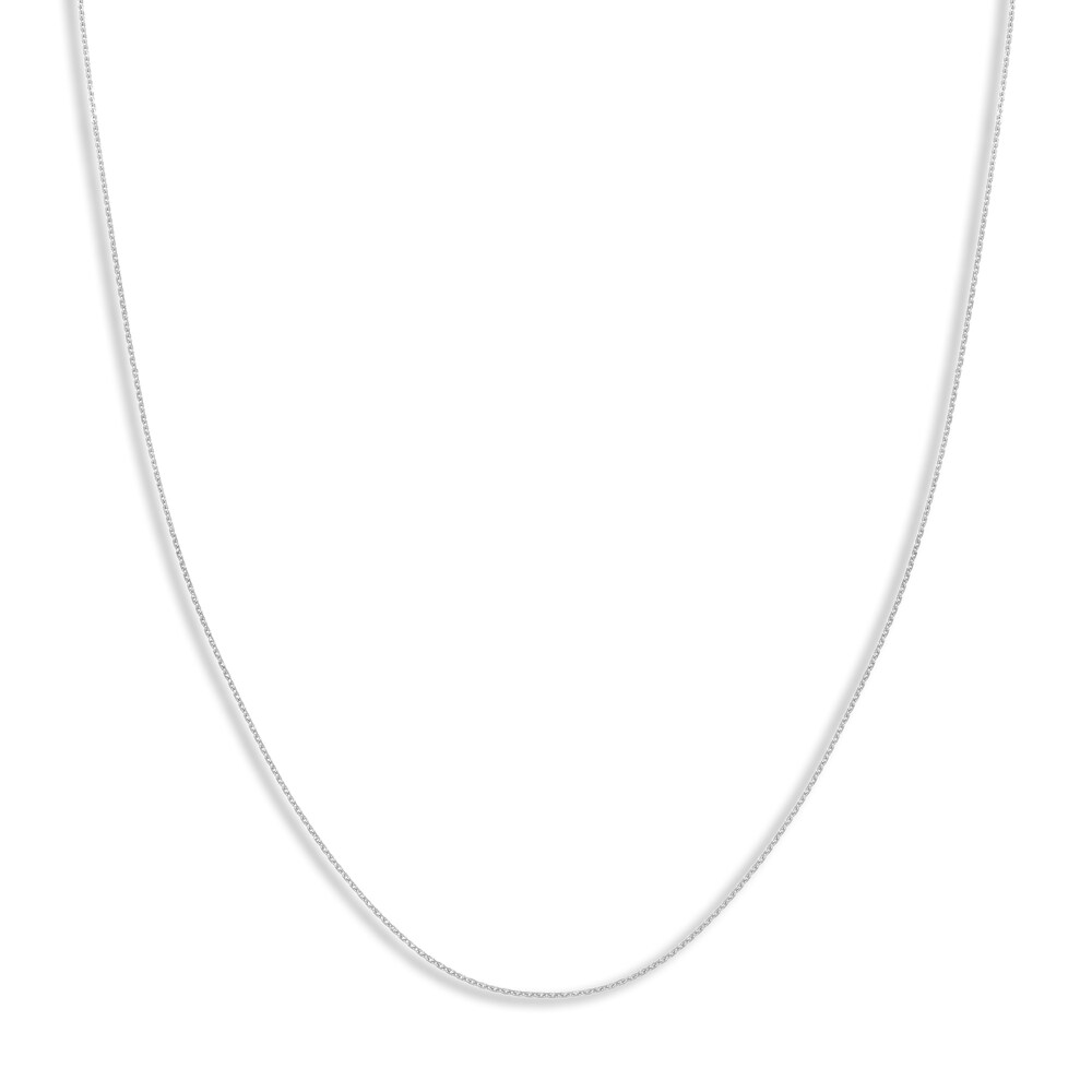 Diamond-Cut Cable Chain Necklace 14K White Gold 16\" XnsAH20l [XnsAH20l]