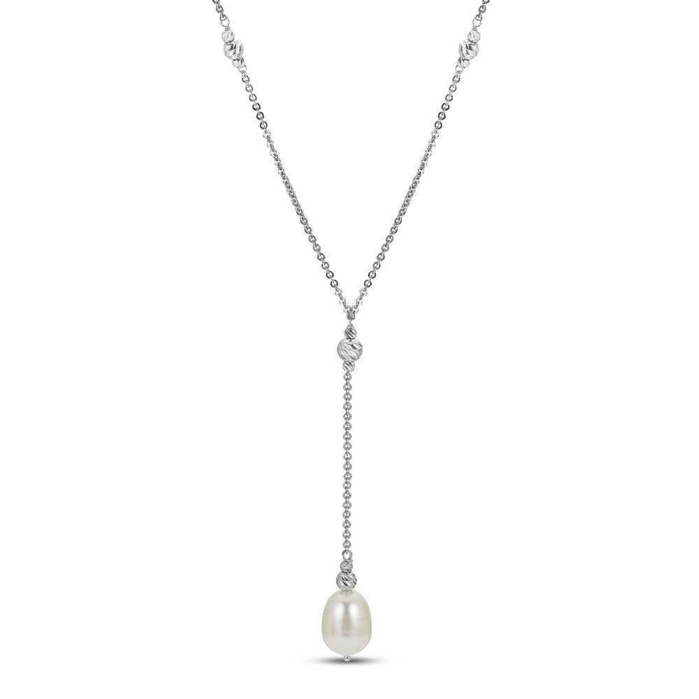 Cultured Pearl Beaded Y Necklace Sterling Silver YszMolrJ