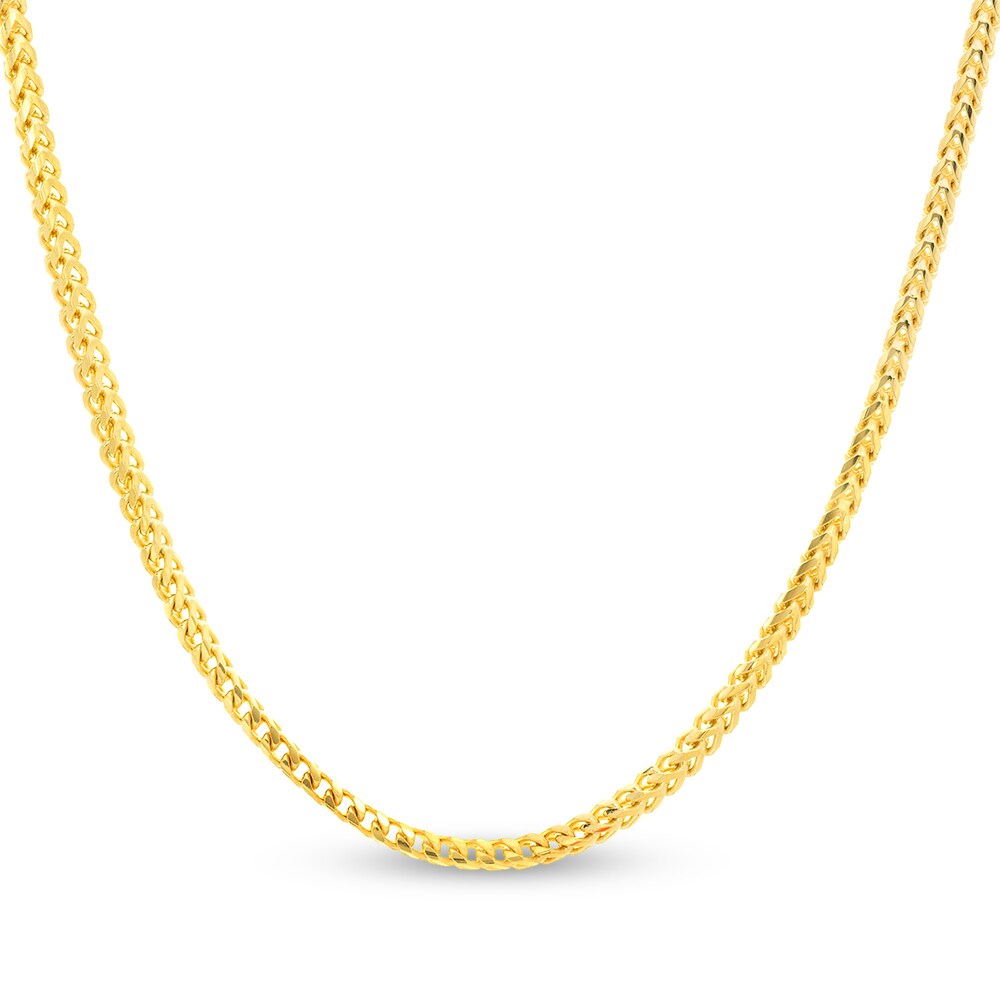 Round Franco Chain Necklace 14K Yellow Gold 20\" Z1glWxF2