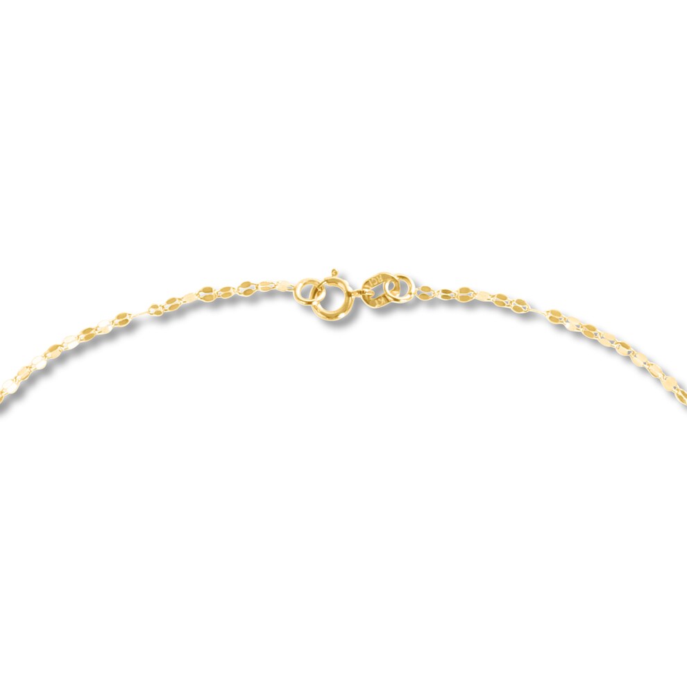 Fancy Mariner Chain Necklace 14K Yellow Gold 16\" ZhTrByqf