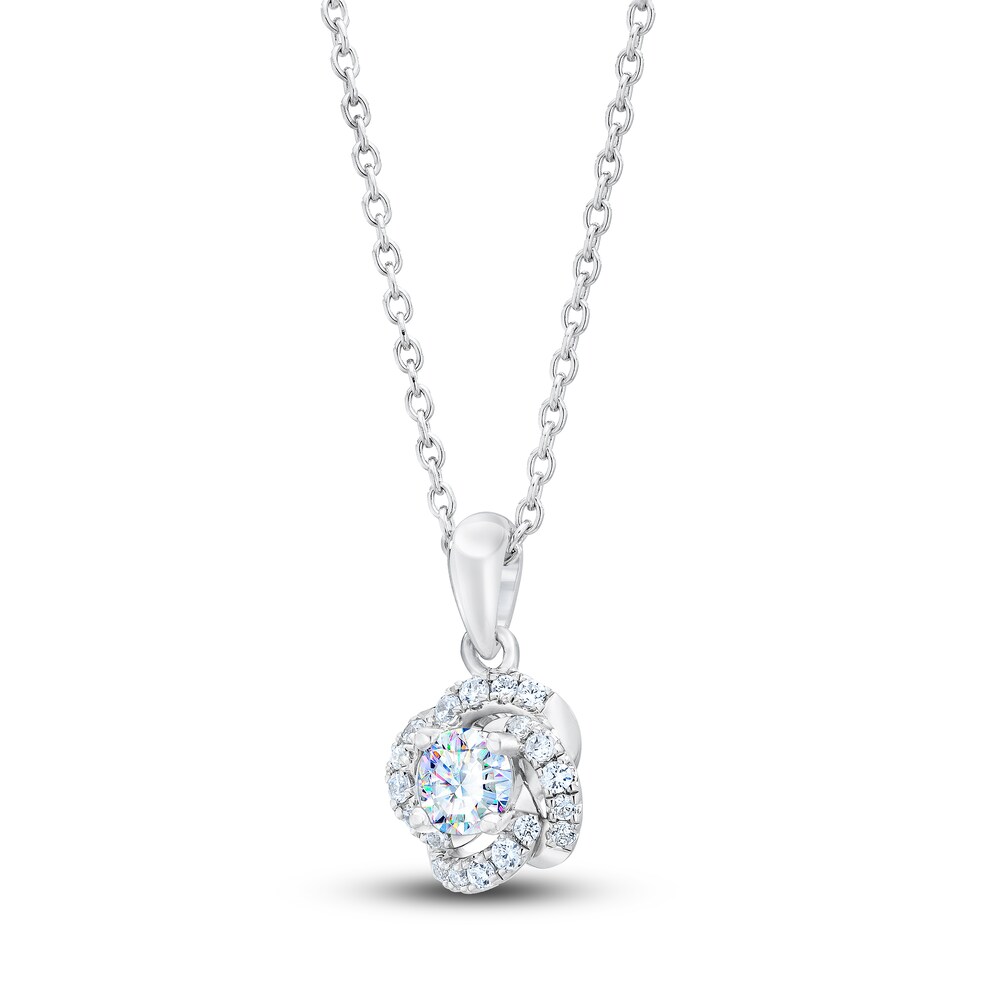 THE LEO First Light Diamond Pendant Necklace 1/3 ct tw Round 14K White Gold adnqtv4H