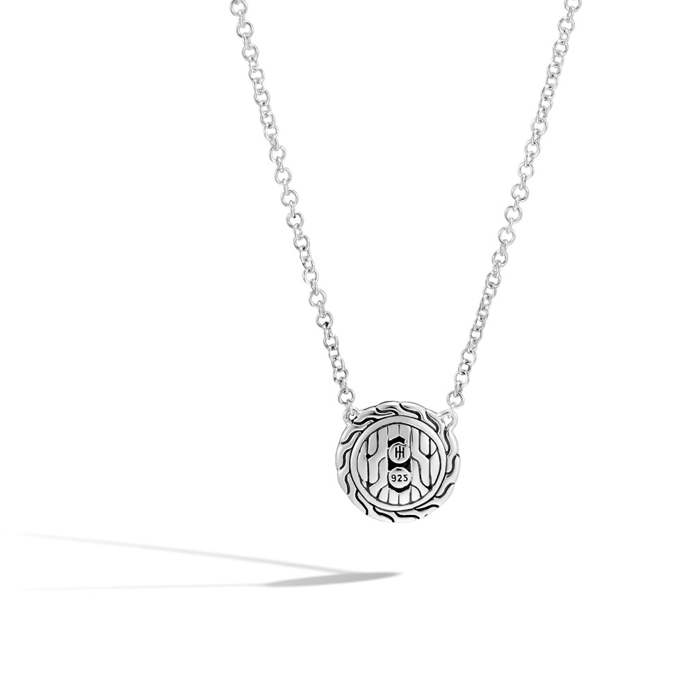 John Hardy Classic Chain Round Diamond Necklace 1/4 ct tw Sterling Silver cMHtrRFT