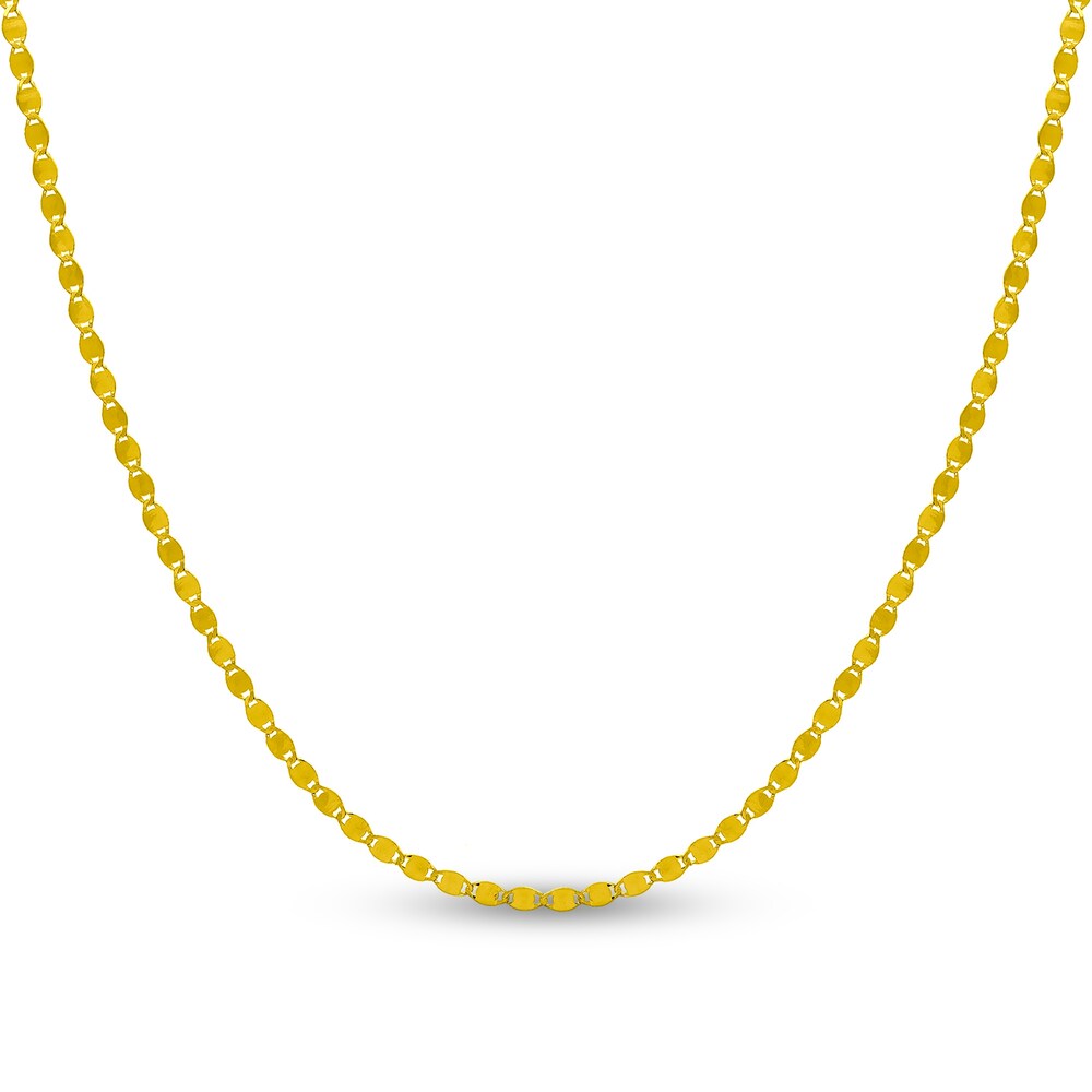 Valentino Chain Necklace 14K Yellow Gold 18\" ccoXUEIp