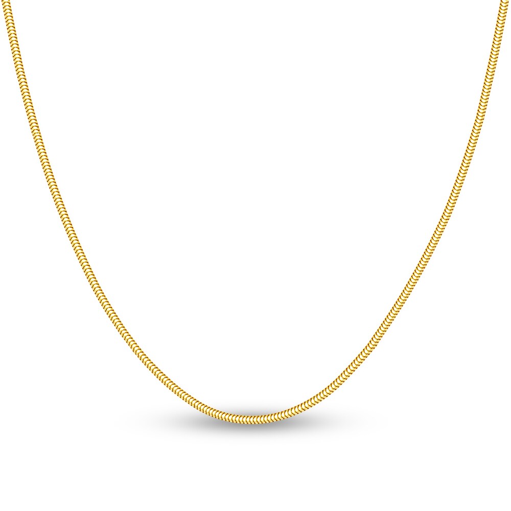 Snake Chain Necklace 14K Yellow Gold 24\" cn8wI9sm [cn8wI9sm]