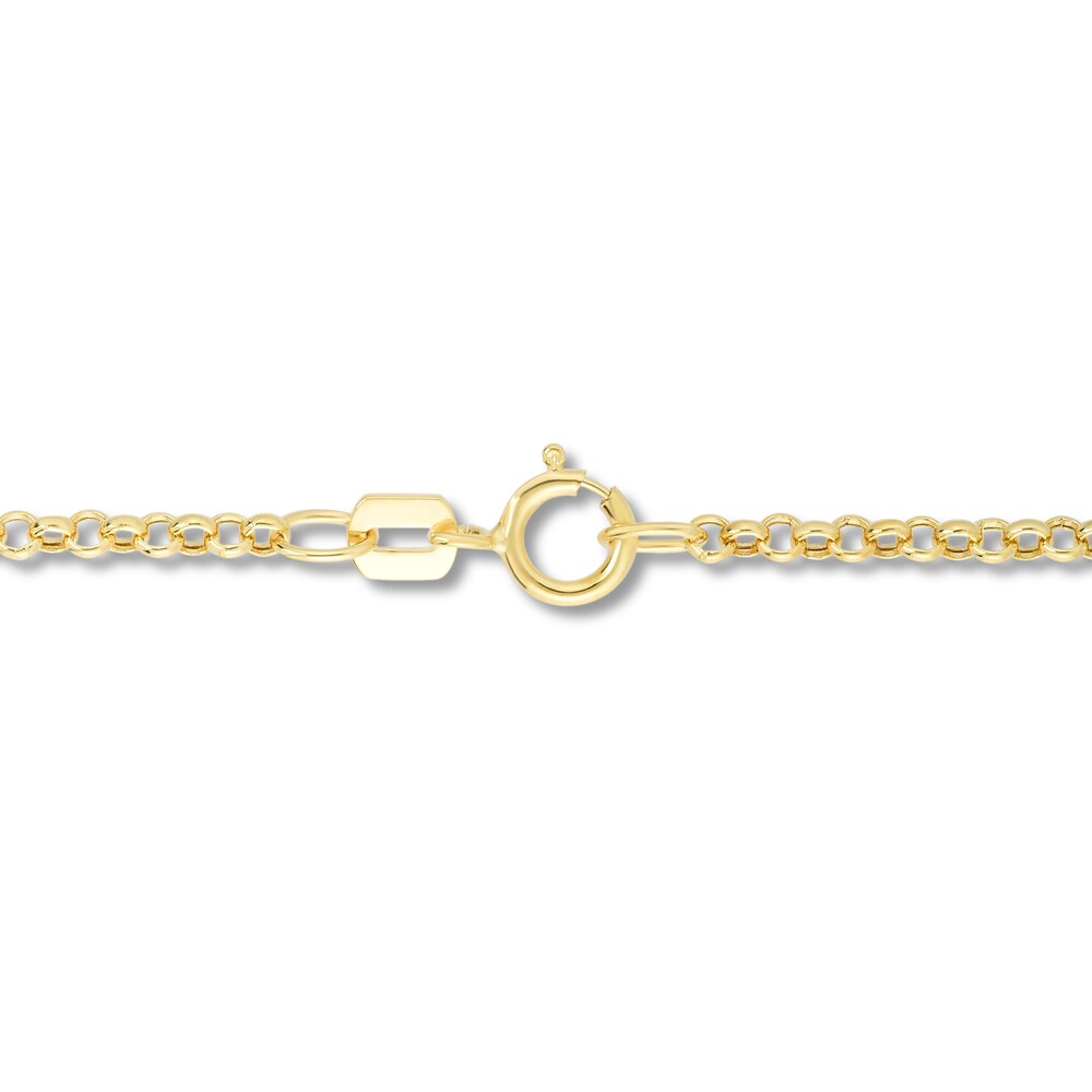 Rolo Chain Necklace 14K Yellow Gold 16\" dDpttFtw