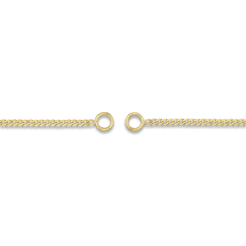 Open Curb Split Chain Necklace 14K Yellow Gold 18\" ecZc6ZVs