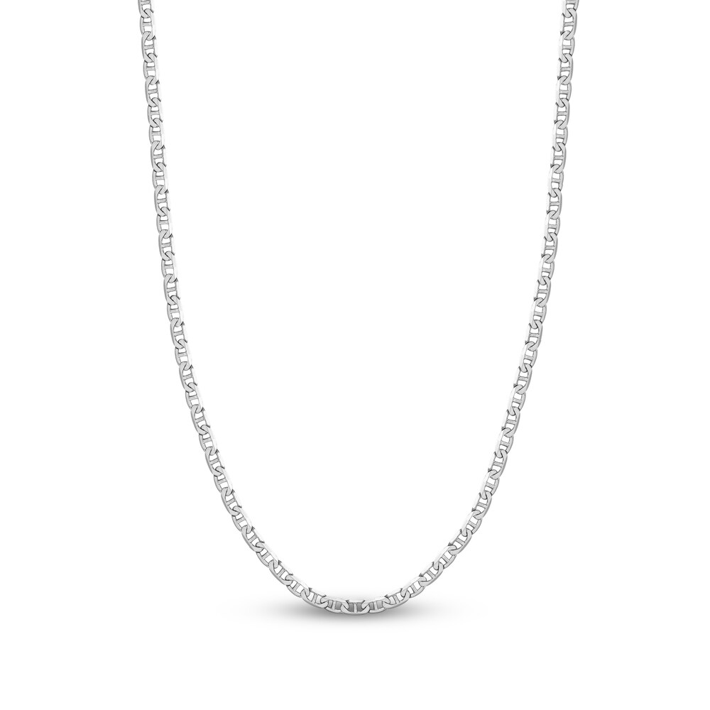 Mariner Chain Necklace 14K White Gold 30\" f284H03C