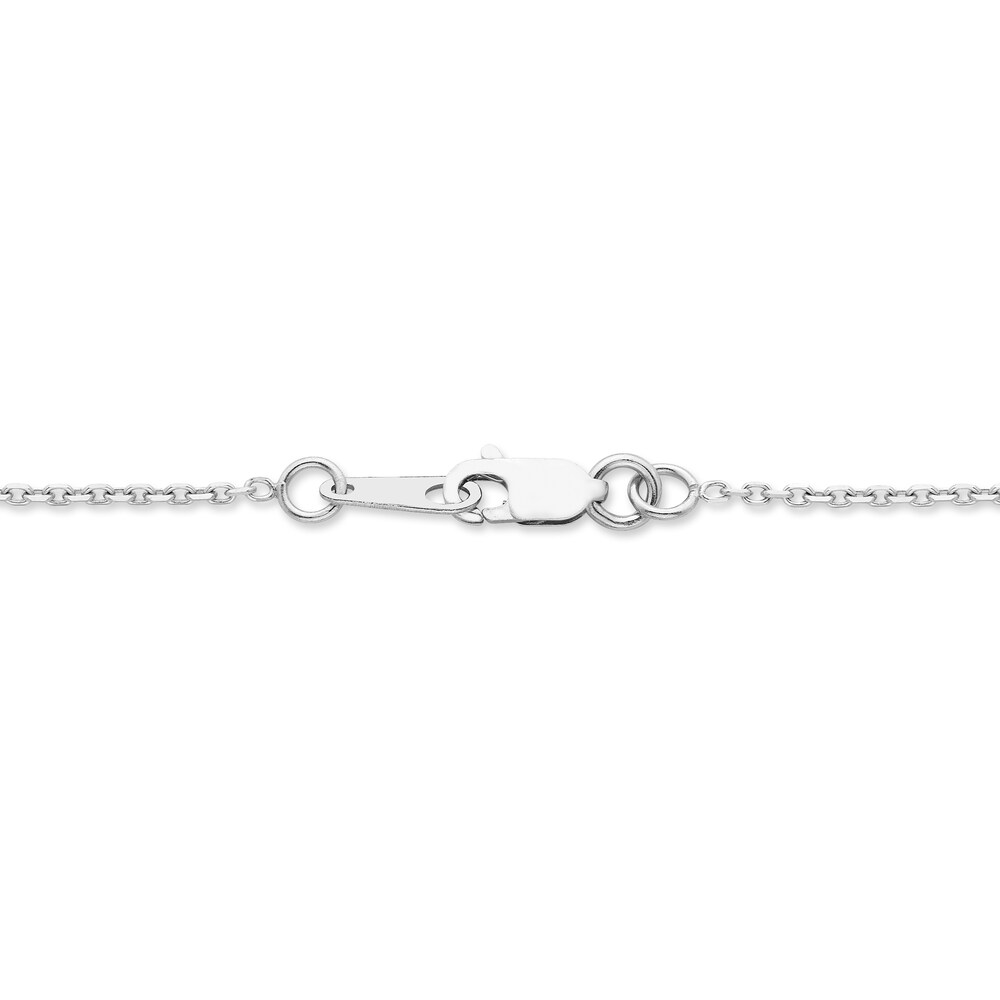 Diamond Necklace 1/2 ct tw Round/Baguette 10K White Gold fZIJhiLX