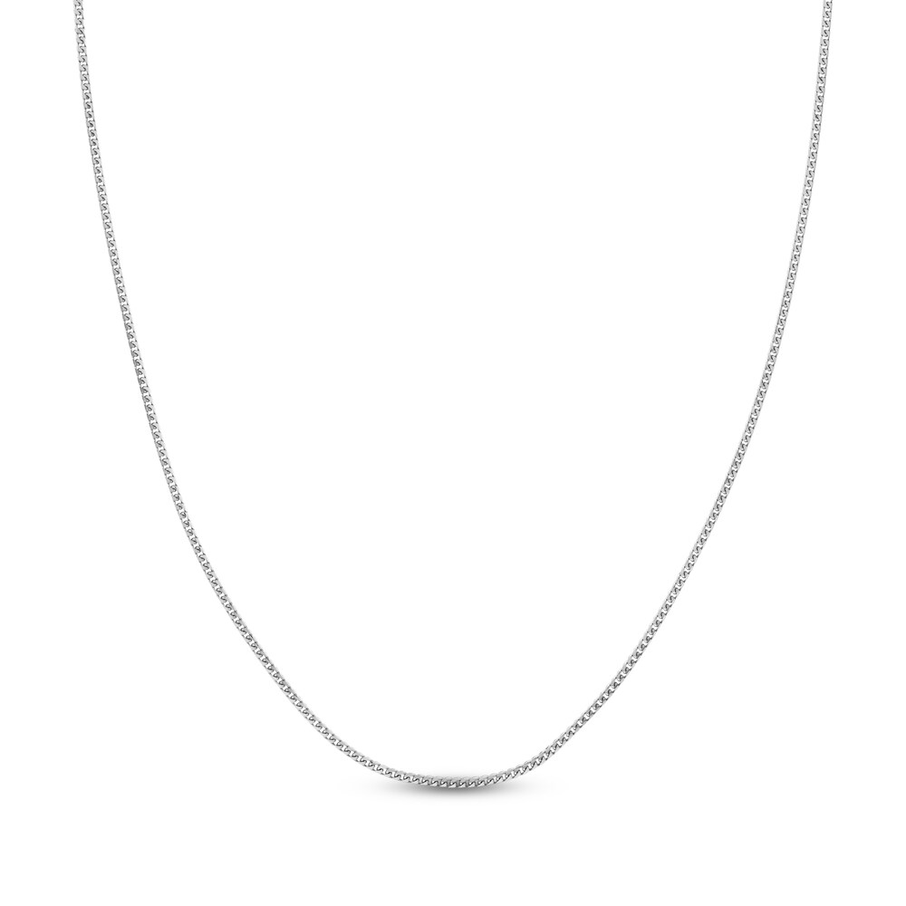 Figaro Chain Necklace 14K White Gold 24\" gWt2bF0n [gWt2bF0n]