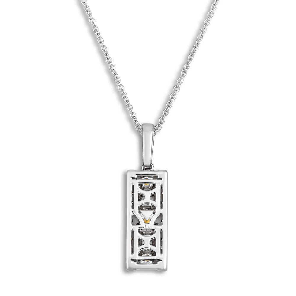 Le Vian Sunny Yellow Diamond Pendant Necklace 3/4 ct tw Round 14K Two-Tone Gold 19\" geFbVN7W