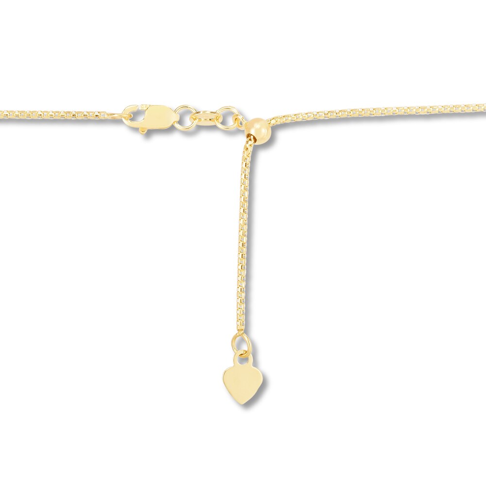 Popcorn Chain Necklace 14K Yellow Gold 22\" Adjustable hc6ocpRX