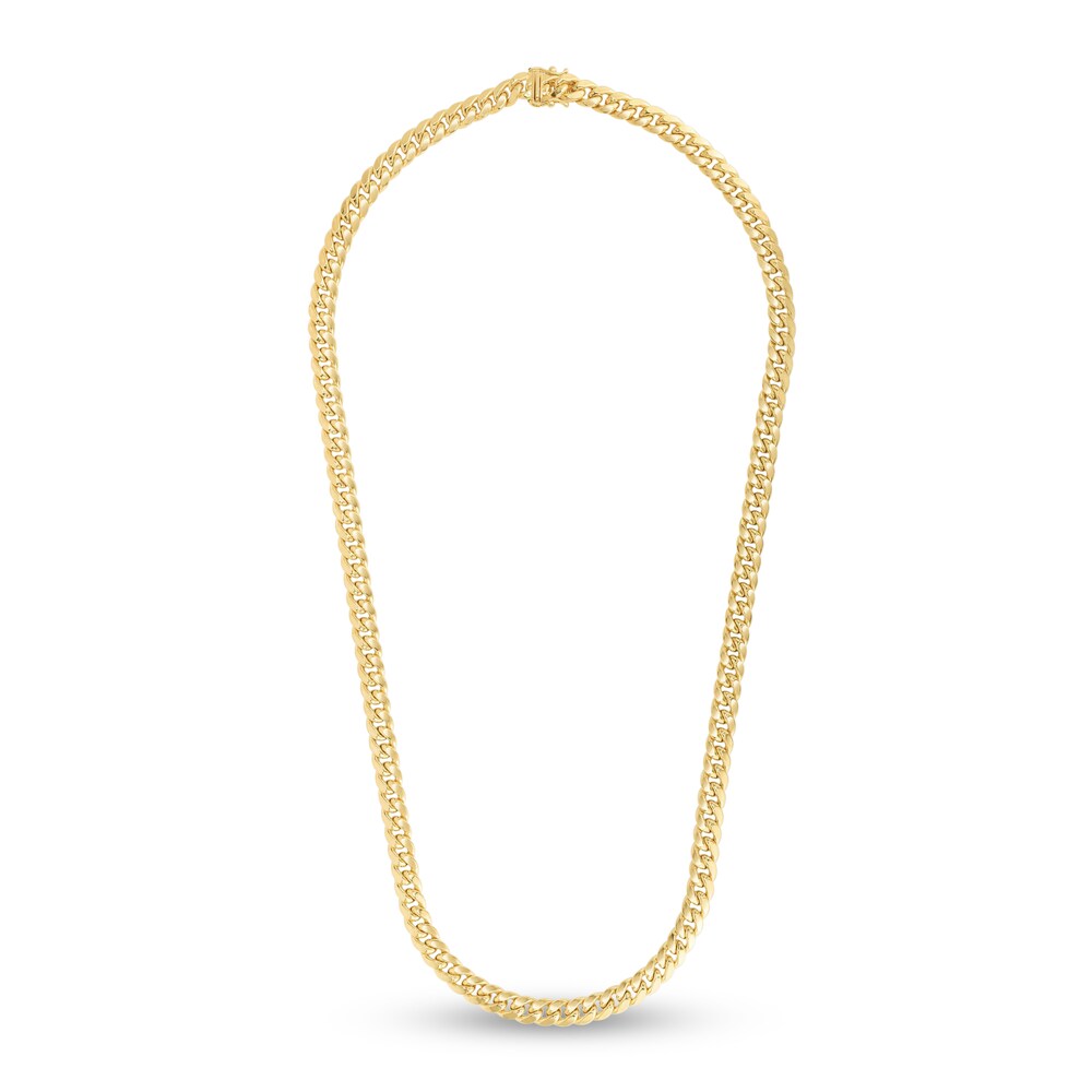 Miami Cuban Link Necklace 14K Yellow Gold 26\" hy6bNzOC