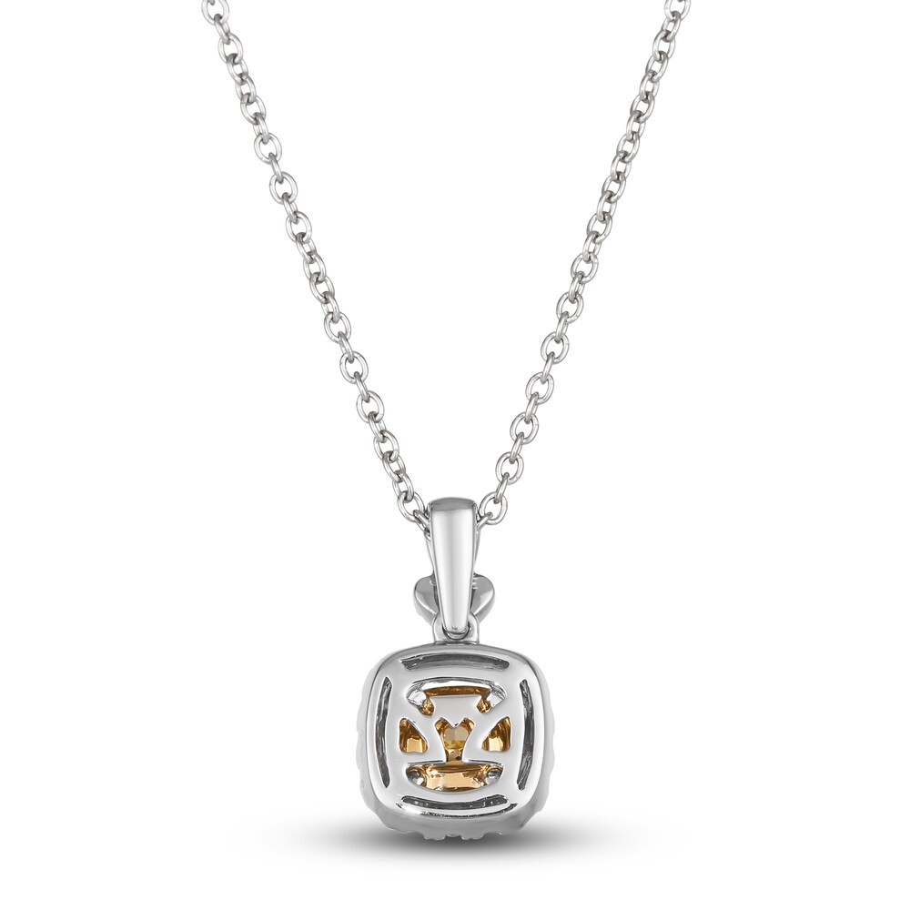 Le Vian Sunny Yellow Diamond Pendant Necklace 3/4 ct tw Round 14K Two-Tone Gold 19\" iKhetuP9