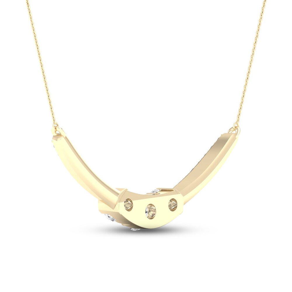 Diamond Necklace 1/2 ct tw Round 10K Yellow Gold idFJa9CO