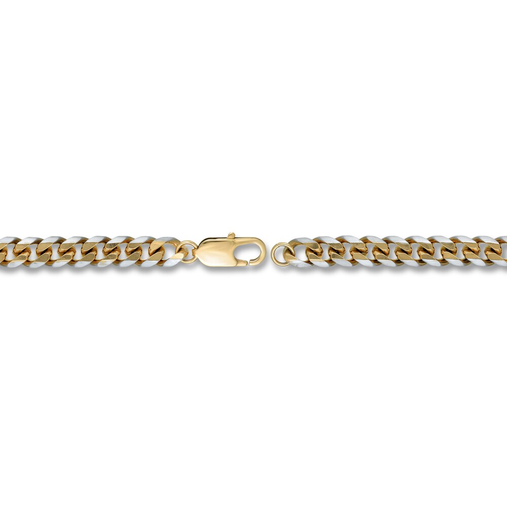 Curb Chain Necklace Two-Tone Stainless Steel 24\" ivunUmBv