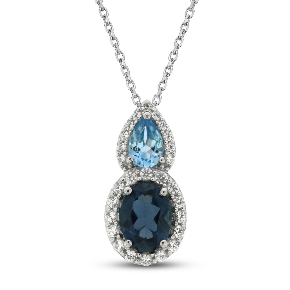 Natural Topaz Necklace 10K White Gold kMjGLcDW