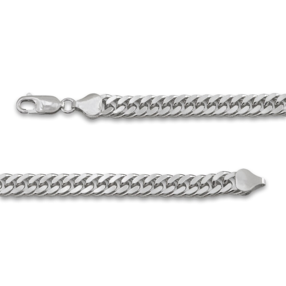 Men\'s Curb Link Necklace Sterling Silver 6.9mm 22\" kQNjBXyY