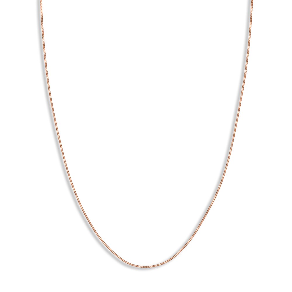 Hollow Snake Chain Necklace 14K Rose Gold 20\" ldXEX5Y9 [ldXEX5Y9]