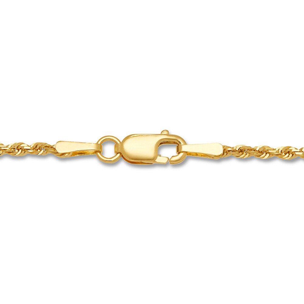 Rope Chain Necklace 14K Yellow Gold 20\" Length mOrLXlqy