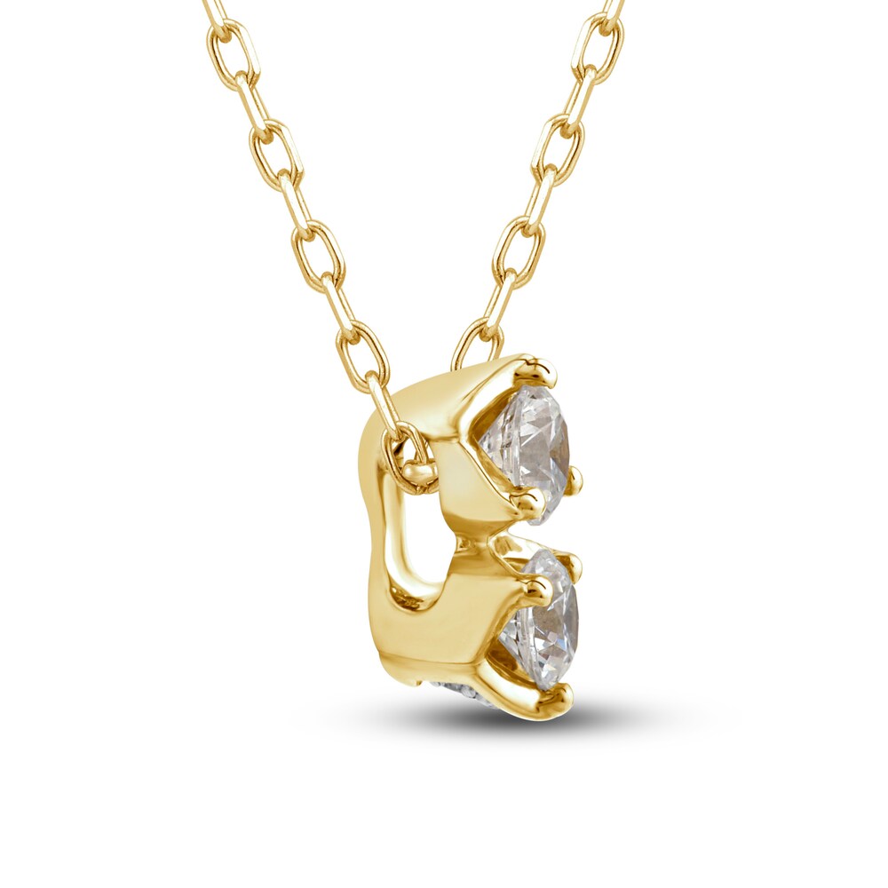 Diamond Pendant Necklace 1/4 ct tw Round 10K Yellow Gold mRpCV7wT