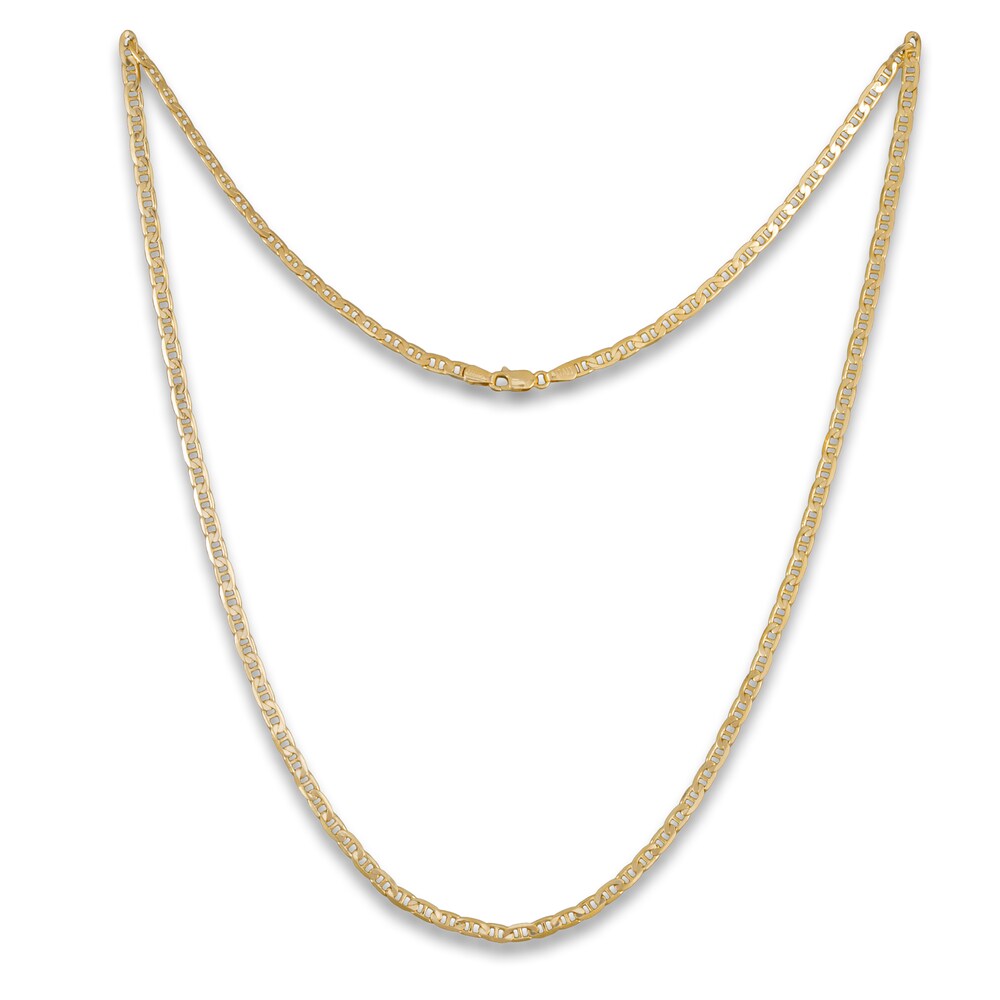 Mariner Chain Necklace 14K Yellow Gold 24\" n3e2iD3Z