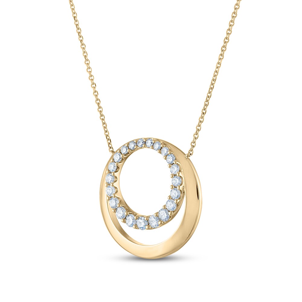 Diamond Necklace 3/4 ct tw Round 10K Yellow Gold oGNrqCtd