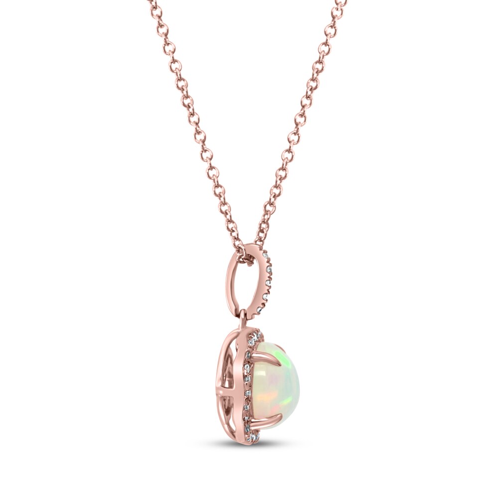 Effy Natural Opal Necklace 1/10 ct tw Diamonds 14K Rose Gold pZZXddPJ