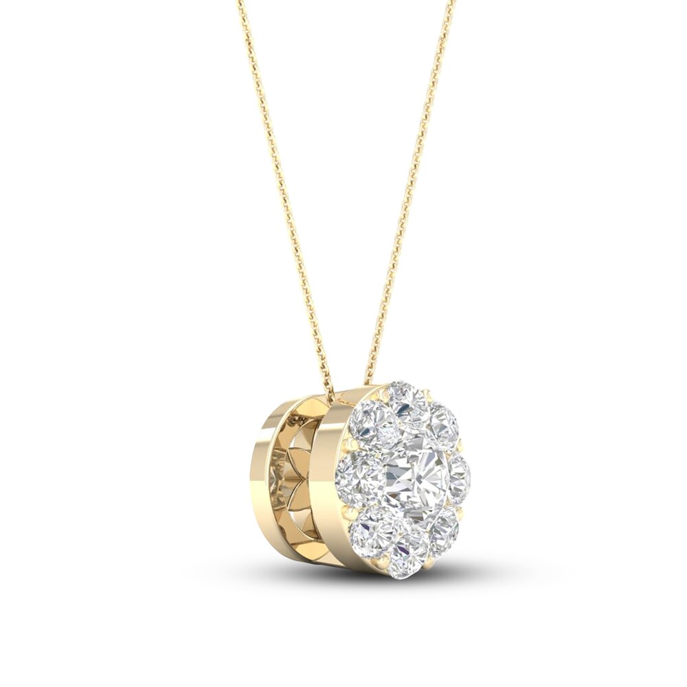 Diamond Necklace 1/6 ct tw Round 10K Yellow Gold pbHMDNmw